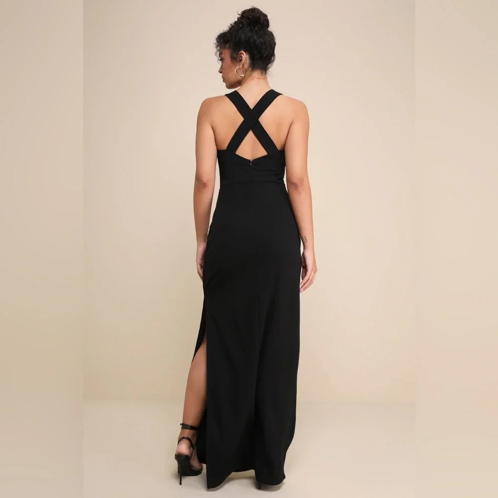 Lulu's Black Maxi Dress - Picture 6 of 8